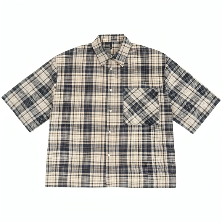 Cropped Plaid Polo