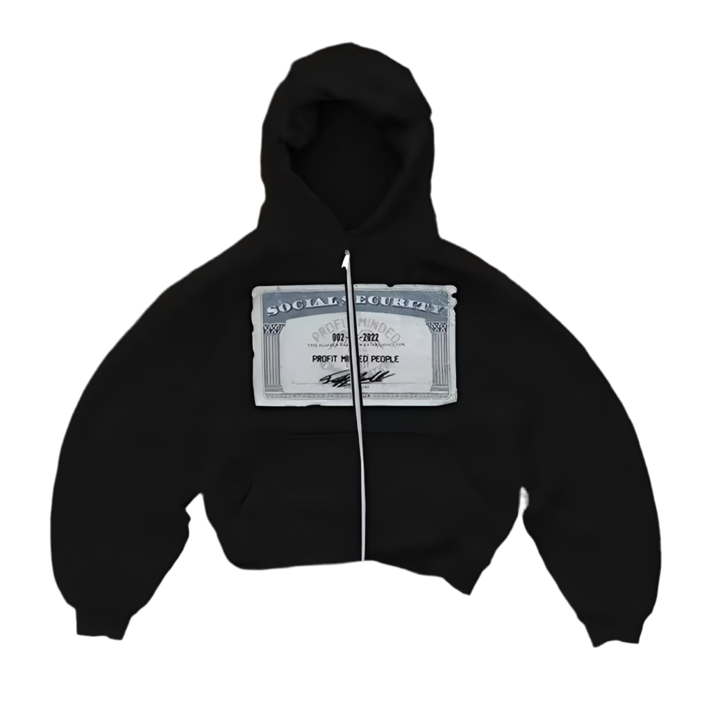 “Social Security” Zipper Hoodie