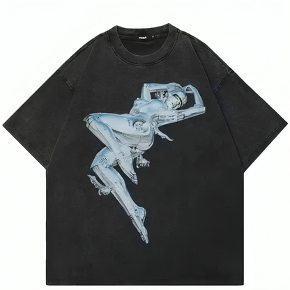 “AI ROBOT” Graphic Washed Tee