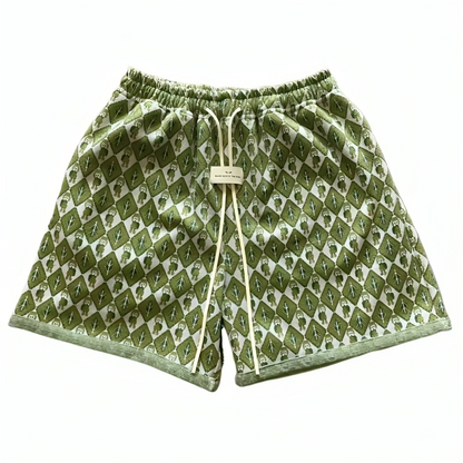 Green Mirage Summer Shorts