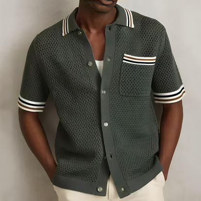 Textured Button-Up Cardigan