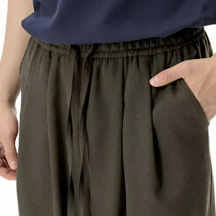 Straight-Leg Linen Pants