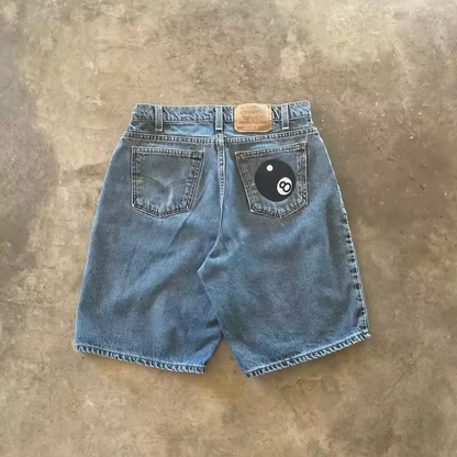 Levi’s Denim Shorts| 8-Ball Embroidery