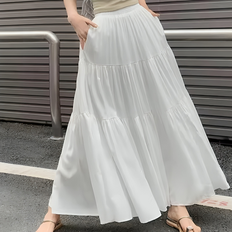 美品 FLUFFWEAR Celeste skirt Taideux fuller bust Maya rushed mesh maxi skirt in pastel