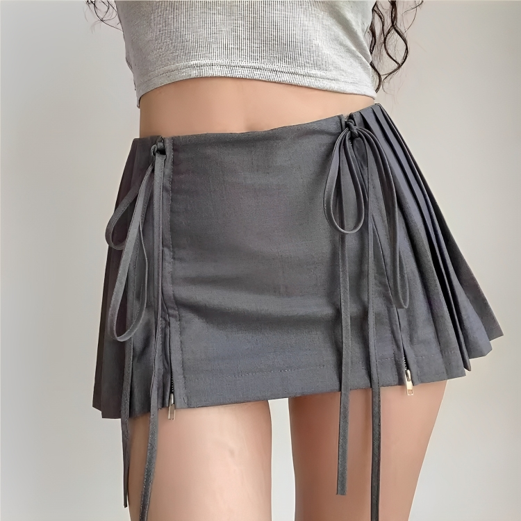 Shadow Lace Pleat Skirt